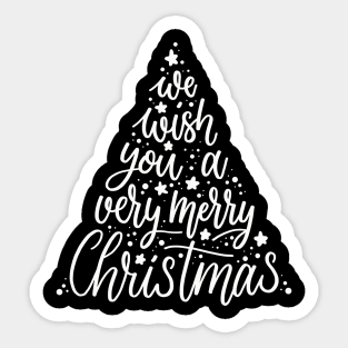 We Wish You A Very Merry Christmas Sticker